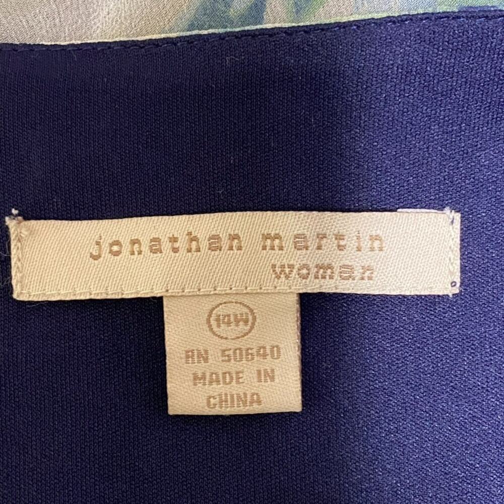 Vtg Jonathan Martin Womens Y2K Midi Dress Size 14W Silk Forest Fairy Whimsigoth - Picture 9 of 14
